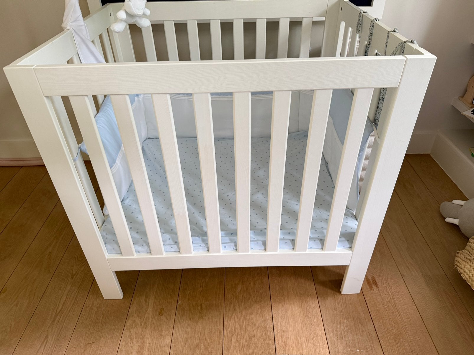 Baby park wit, Ophalen, Gebruikt, Rechthoekig, In hoogte verstelbaar