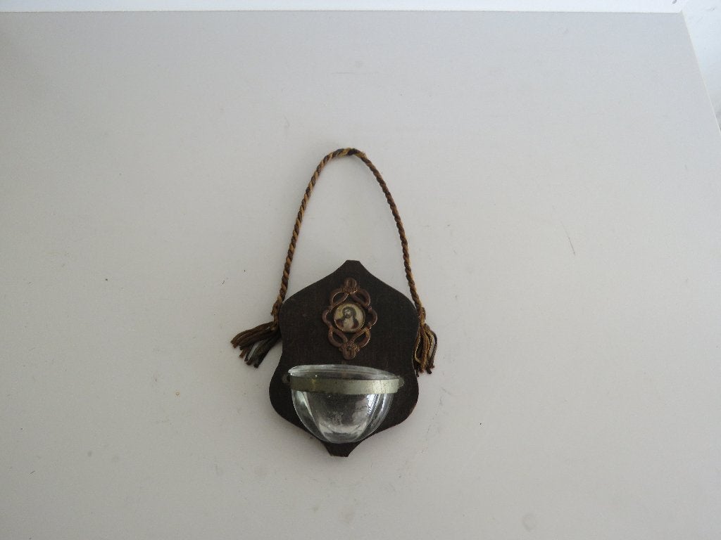 Vintage authentiek wijwatervaatje, Ophalen of Verzenden