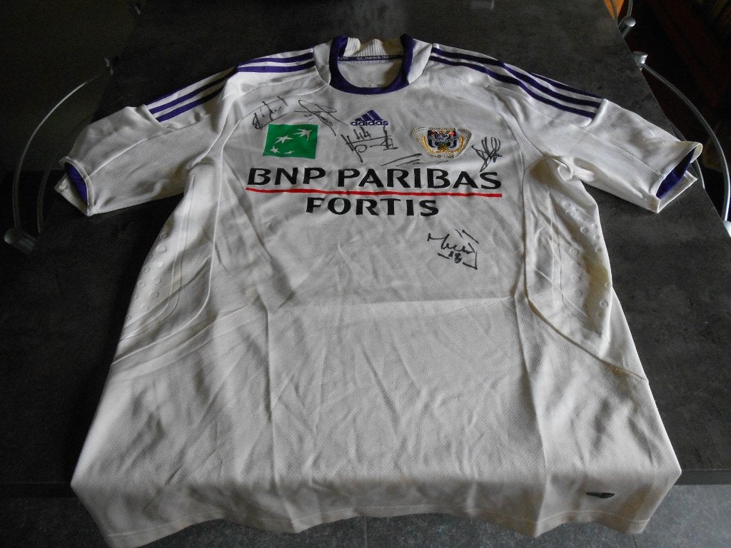 RSCA  ANDERLECHT  maillot du centenaire dédicacé, Enlèvement ou Envoi, Utilisé, Maillot