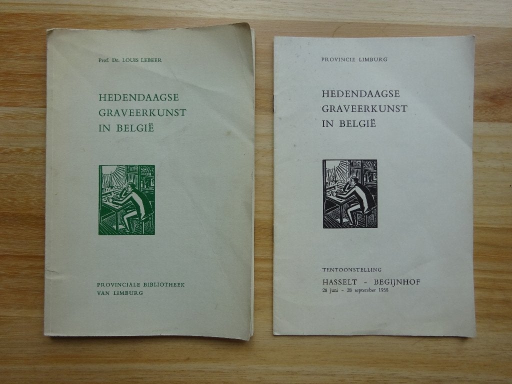 Hedendaagse graveerkunst in België  1958  Louis Lebeer, Gelezen, Ophalen of Verzenden, Louis Lebeer, Grafische vormgeving