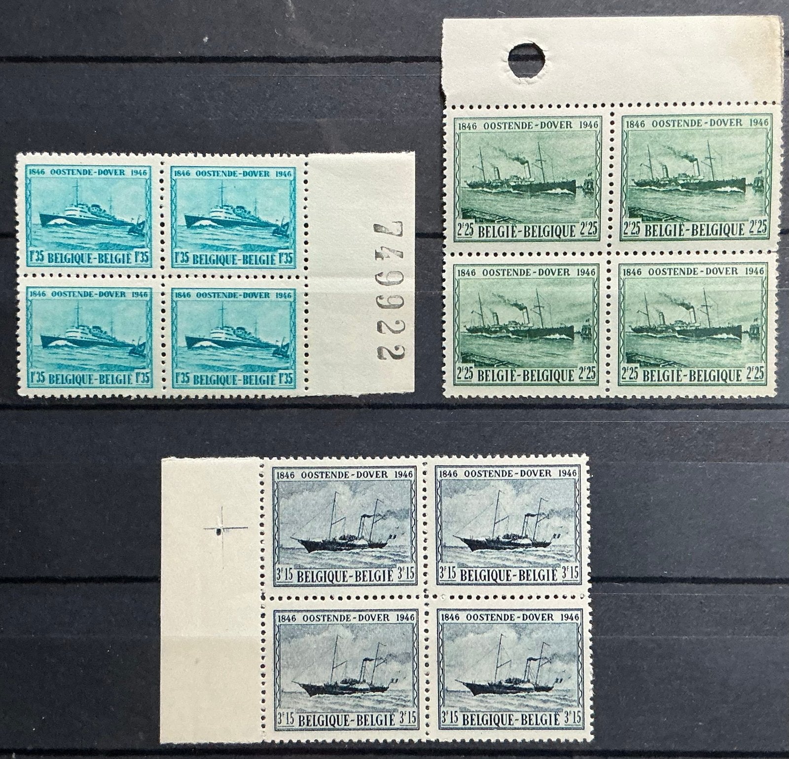 LOT 903. OBP: 725/27. MAILDIENST. MNH***., Scheepvaart, Orginele gom, Ophalen of Verzenden, Postfris