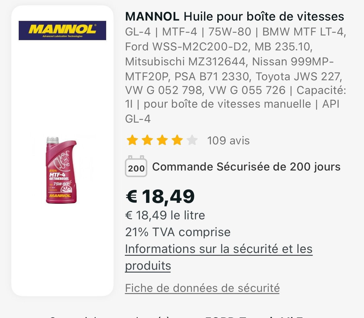Huile boite moteur ford transit, Tickets en Kaartjes