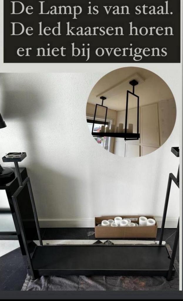 Stalen lamp lijkt op kevin reilly lamp, Huis en Inrichting, Lampen | Hanglampen, Zo goed als nieuw, Metaal, Ophalen