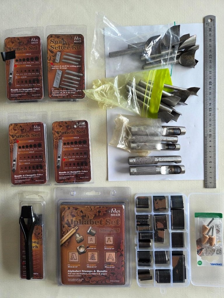 Lederbewerking toebehoren, handgereedschap, Enlèvement, Comme neuf