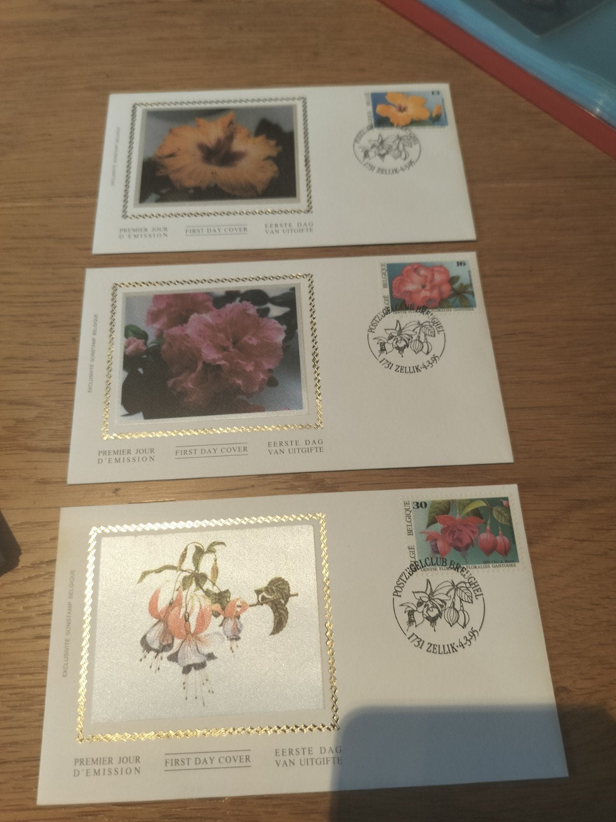 Reeks Gentse Floralien 1995 op FDC zijde, Ophalen of Verzenden