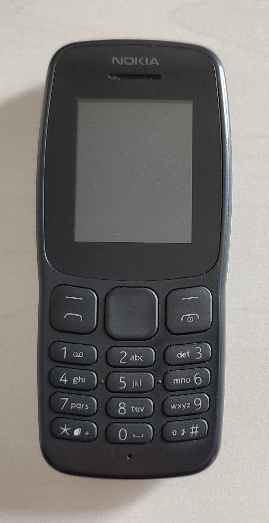 Téléphone GSM NOKIA 106 Modèle TA‑1114 SANS BATTERIE, Enlèvement, Utilisé, Noir, Clavier physique