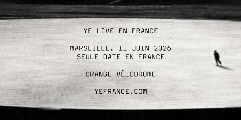Places de concert KANYE WEST - Orange Vélodrome - 11/06/2026, Tickets & Billets