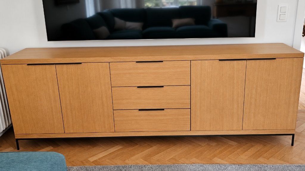 Meuble dressoir ou TV, Avec tiroir(s), 25 à 50 cm, 200 cm ou plus, Chêne
