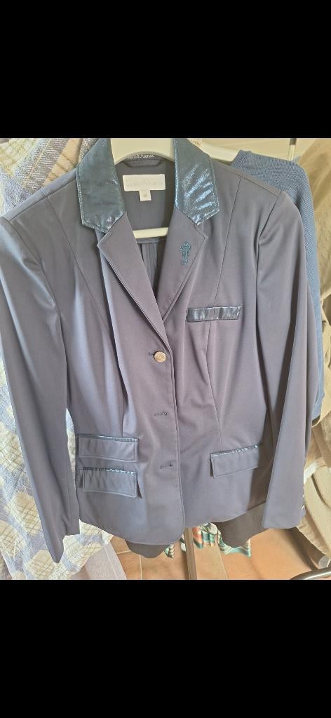 Donkerblauwe wedstrijdjas dames, Dieren en Toebehoren, Paardrijkleding, Ophalen of Verzenden, Dames, Bovenkleding, Springen