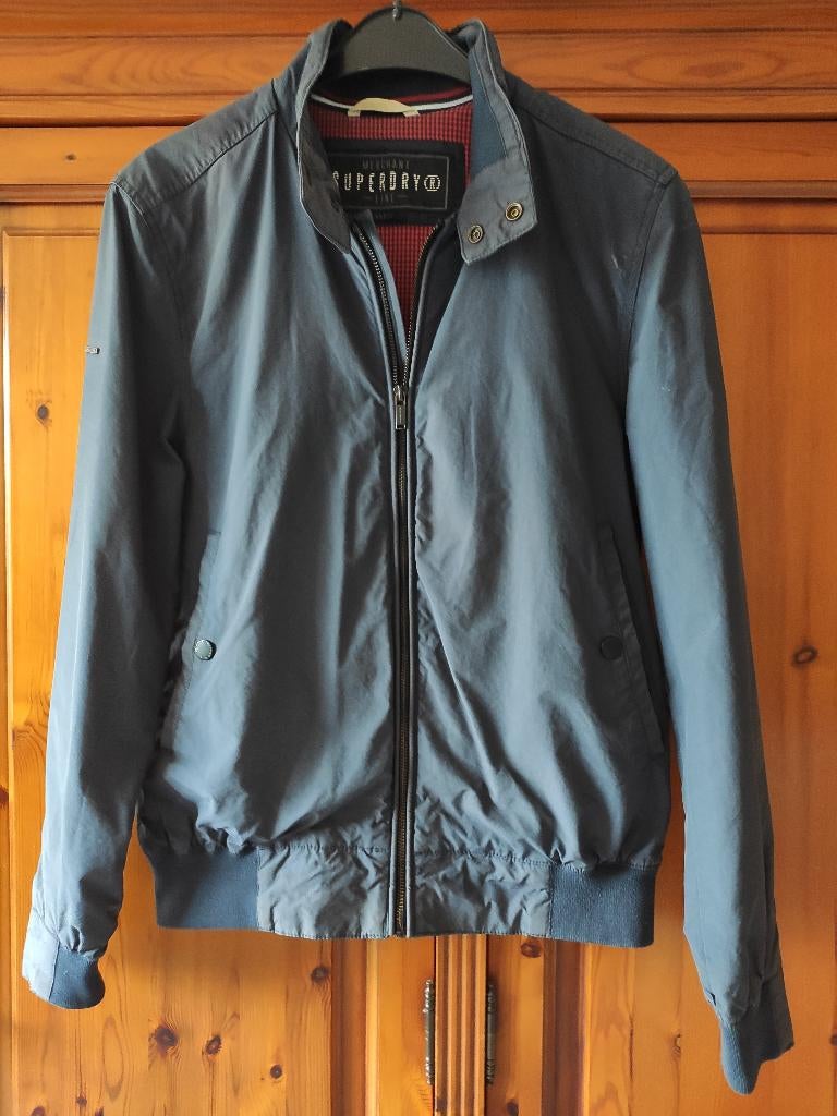 Jas, afgewassen blauw, Superdry Maat L, Ophalen, Maat 52/54 (L), Blauw, SuperDry
