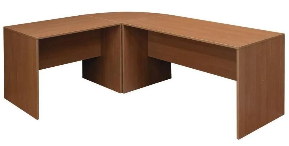 Ruim hoekbureau, Huis en Inrichting, Bureaus, Gebruikt, Hout, Hoekbureau, Stopcontact