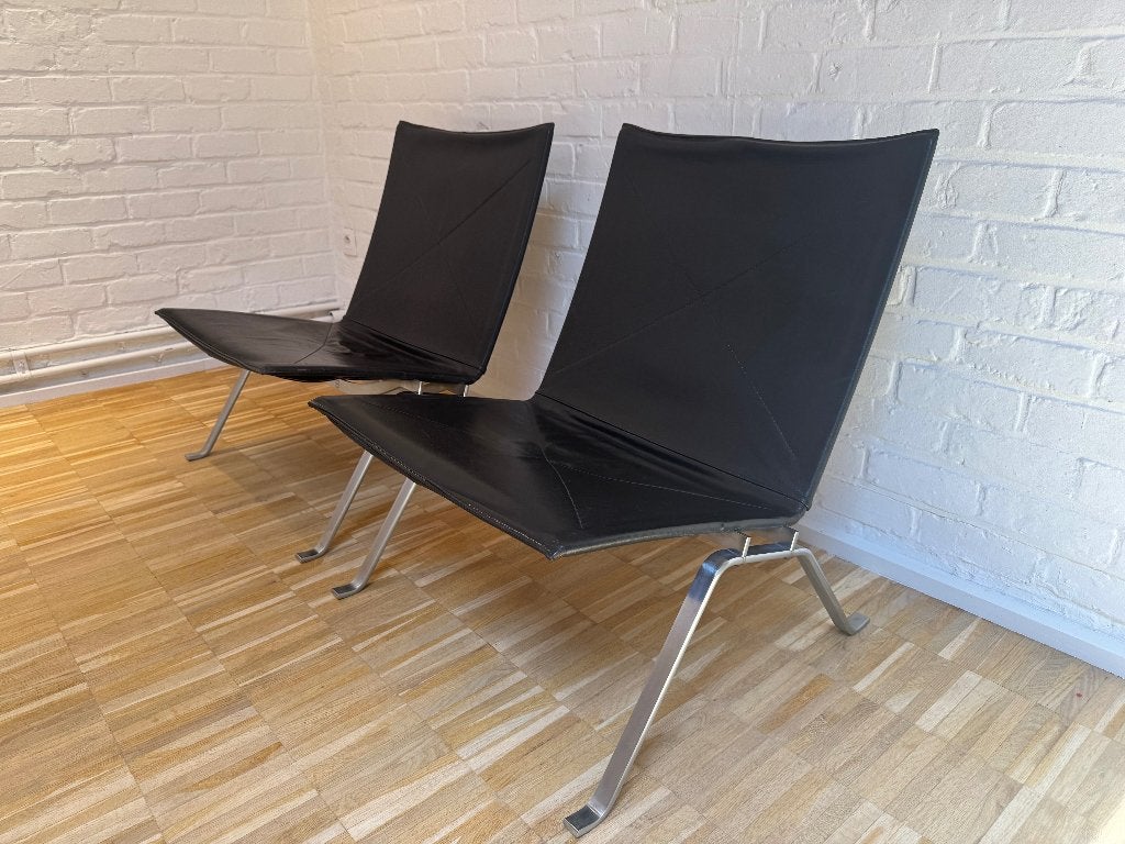 2X  Fritz Hansen PK22 Poul Kjaerholm, Maison & Meubles, Design klassieker, Moins de 75 cm, Enlèvement, Utilisé