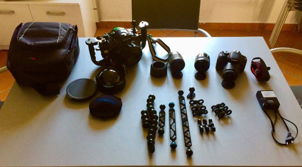 Camera - lenzen - onderwaterbehuizing, 18 mégapixels, Enlèvement ou Envoi, Canon, Utilisé