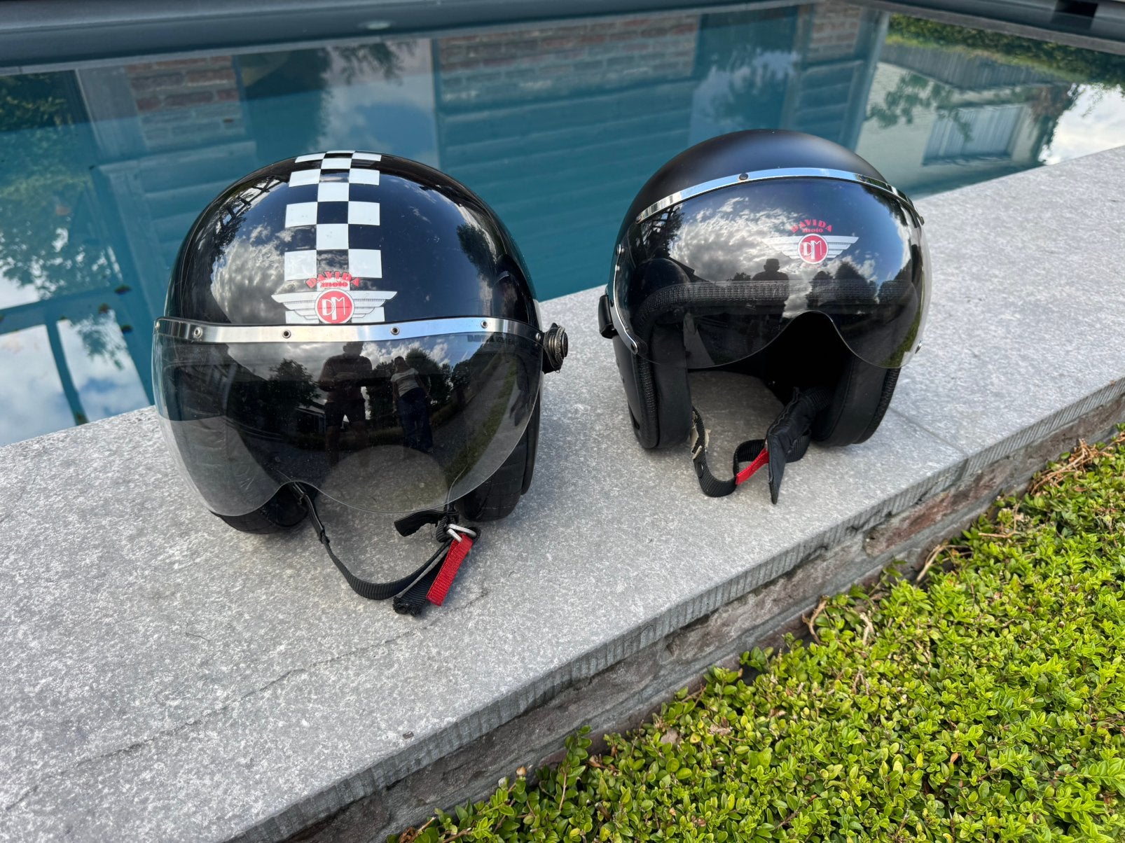 twee Davida motorhelmen maten M en XXL, Ophalen of Verzenden, Tweedehands, Dames