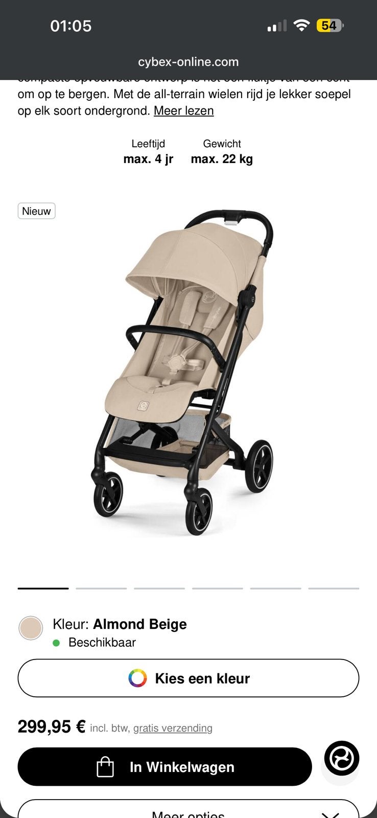 Cybex beezy 4, Ophalen, Zo goed als nieuw