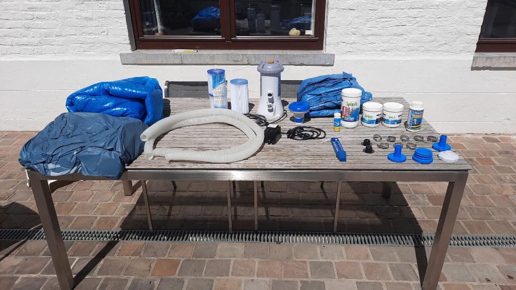 Kit TRES COMPLET piscine Intex (3,66 x 0,91), Enlèvement, Utilisé