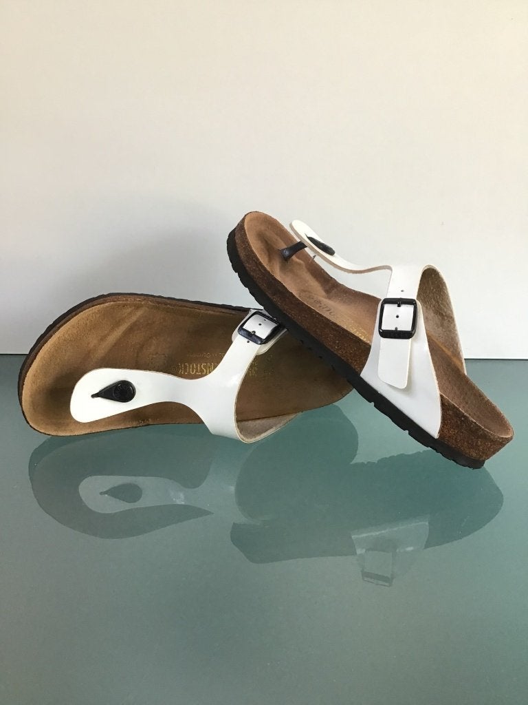 Birkenstock 39 Gizeh | witte slippers | Gratis verzenden, Kleding | Dames, Slippers, Verzenden, Wit, Zo goed als nieuw