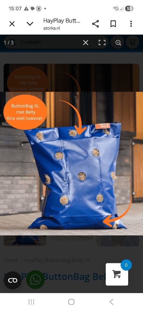 Paardeerlijk hooinetten 6cm maas en hayplaybag XL, Ophalen of Verzenden, Zo goed als nieuw