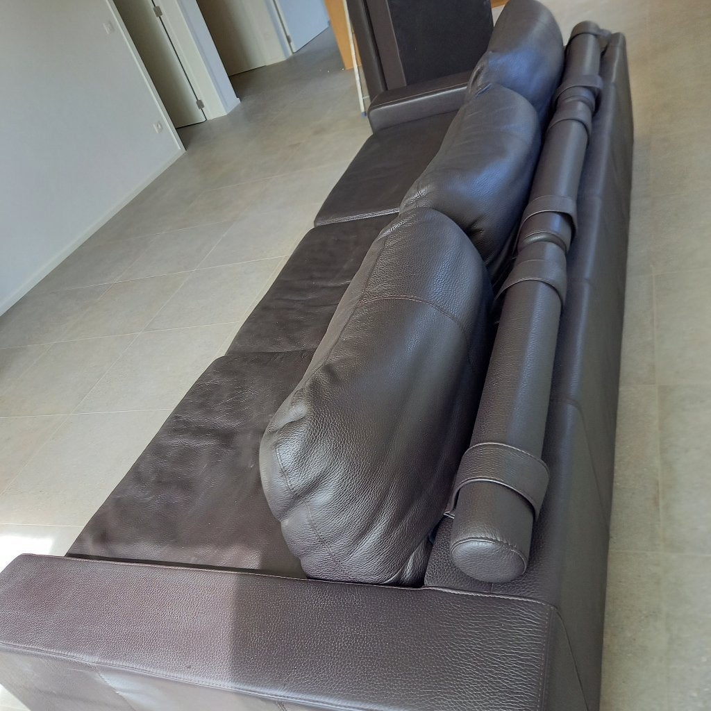 maxi lounge zetel echt leder DESIGN 3,15 M  x 2,10 M diep, Huis en Inrichting, Ophalen, Zo goed als nieuw, Leer