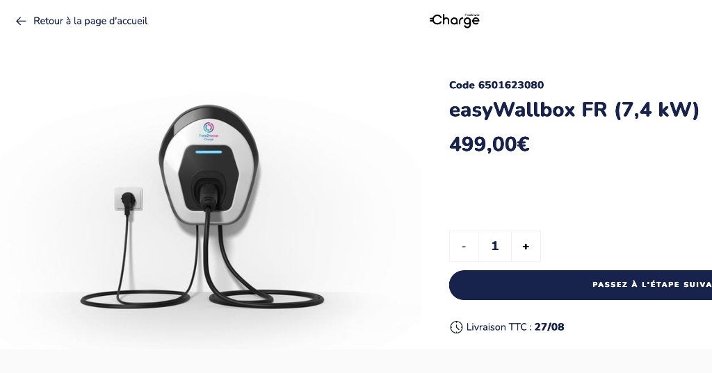 Borne NEUVE EasyWallBox 7,4KW Mono, Autos : Divers, Bornes de recharge, Enlèvement, Neuf, Borne de recharge