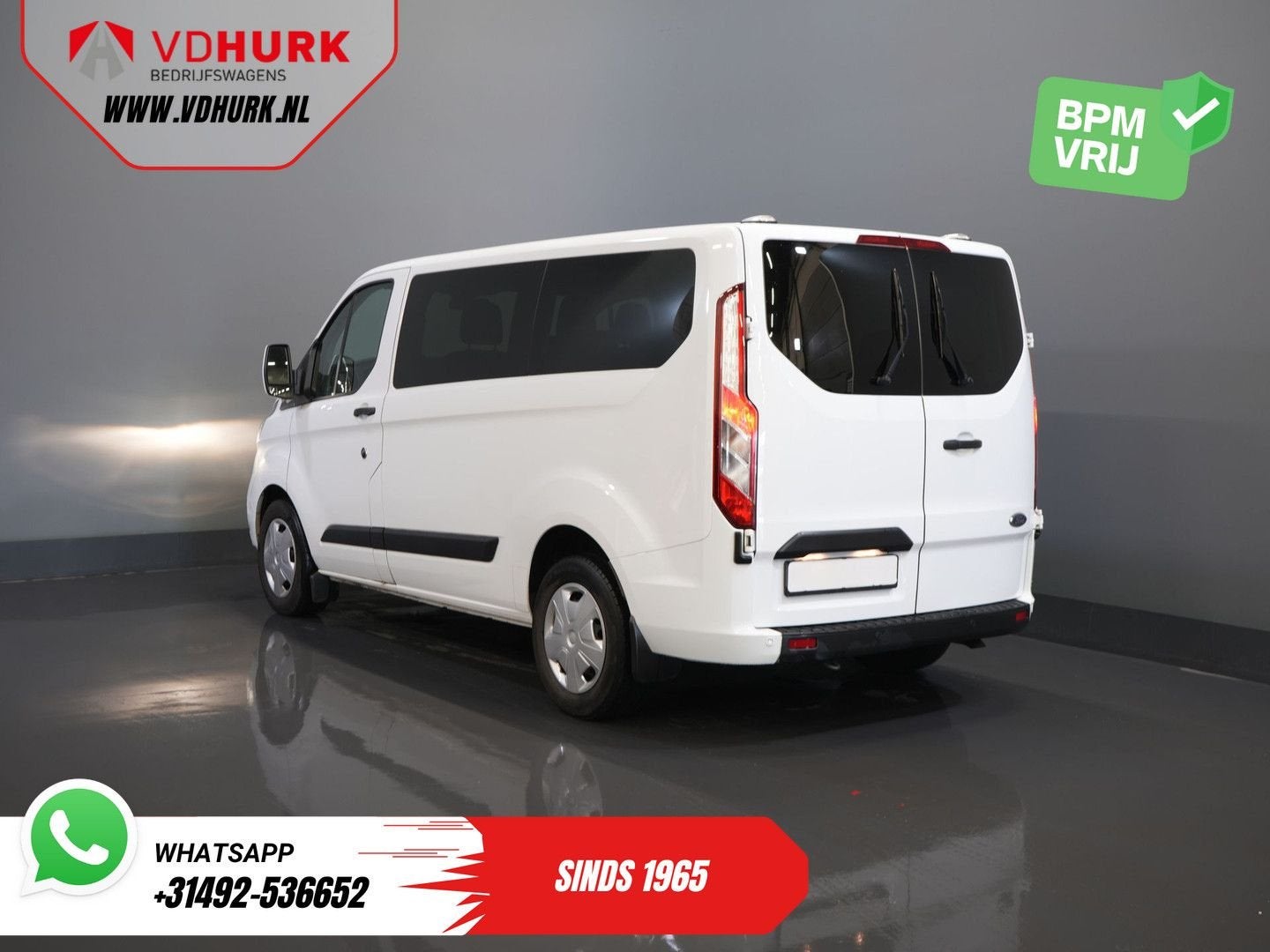 Ford Transit Custom Tourneo 2.0 TDCI €26.265,- incl. BTW/BPM, Parkeersensor, Wit, Bedrijf, Ford