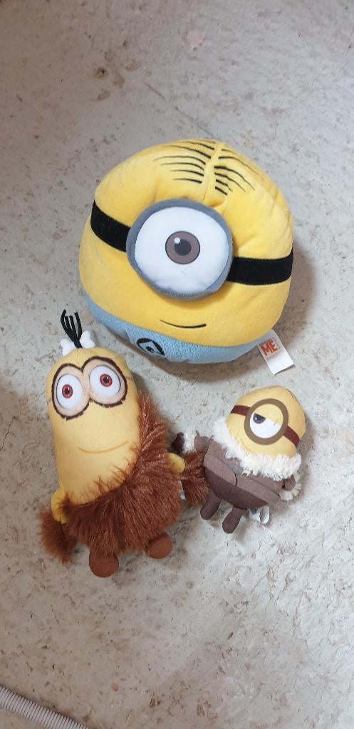 Pluchen Minions 3 stuks, Kinderen en Baby's, Speelgoed | Knuffels en Pluche, Ophalen of Verzenden, Zo goed als nieuw, Overige typen