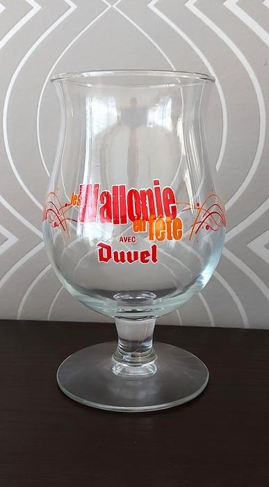 Duvel glas 'Fêtes de wallonie' 2008, Collections, Verres & Petits Verres, Enlèvement ou Envoi, Verre à bière