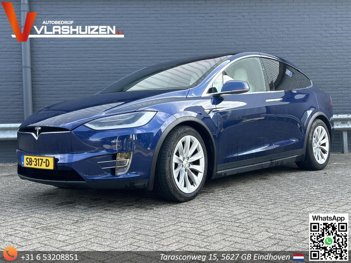 Tesla Model X 100D 7p. | Camera | Leder | Cruise | Climate |, Auto's, Automaat, Model X, 100 kWh, Blauw