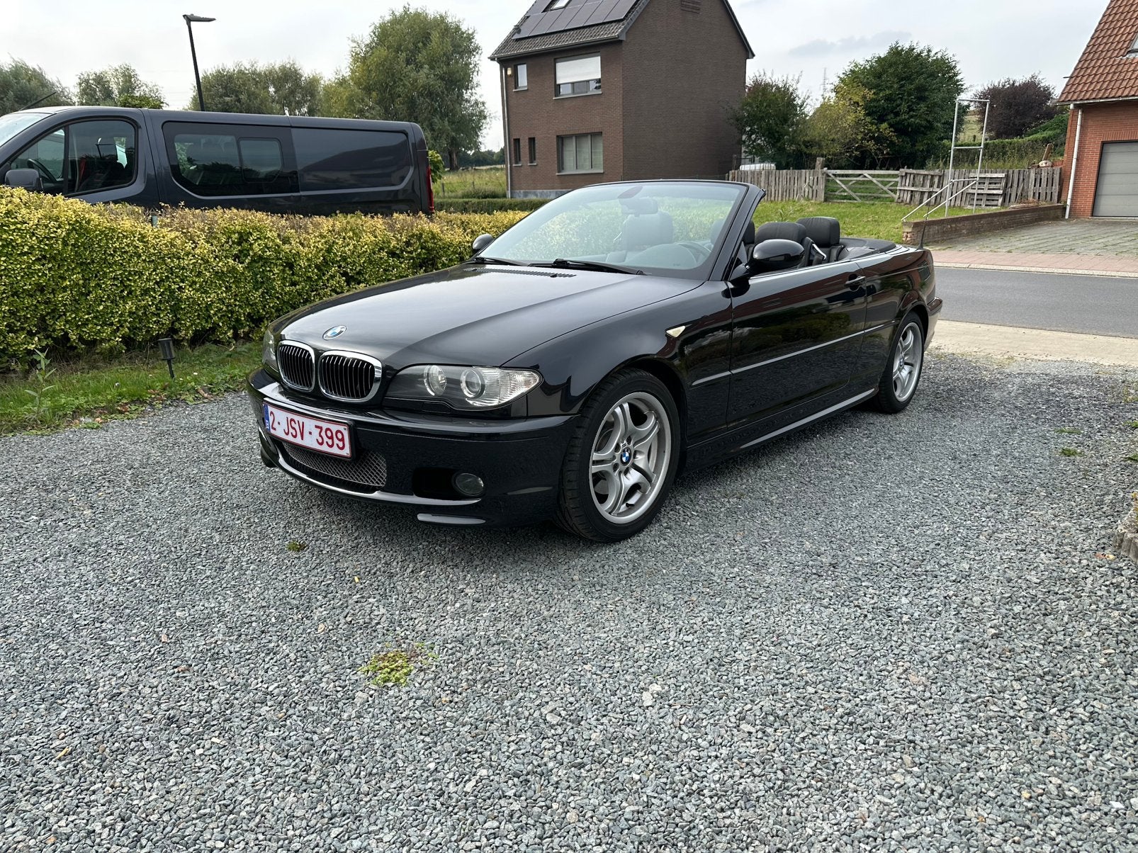 Bmw e46 320i cabrio, pack M, Auto's, Lederen bekleding, Achterwielaandrijving, Zwart, Cabriolet