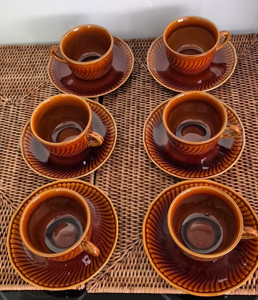 Boch Trianon 6 kopjes en 6 bordjes/Retro, Enlèvement