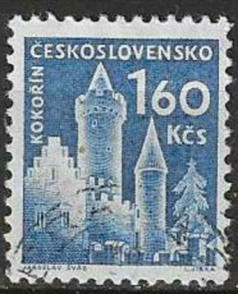 Tchécoslovaquie 1960 - Yvert 1075 - Châteaux - Kolorin (ST), Envoi, Affranchi