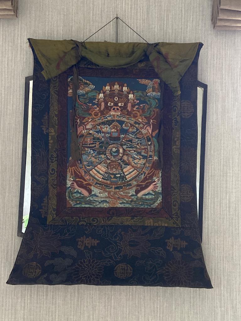 Tibetaanse Tanka (thangka) boedistisch rolschilderij, Antiek en Kunst, Ophalen