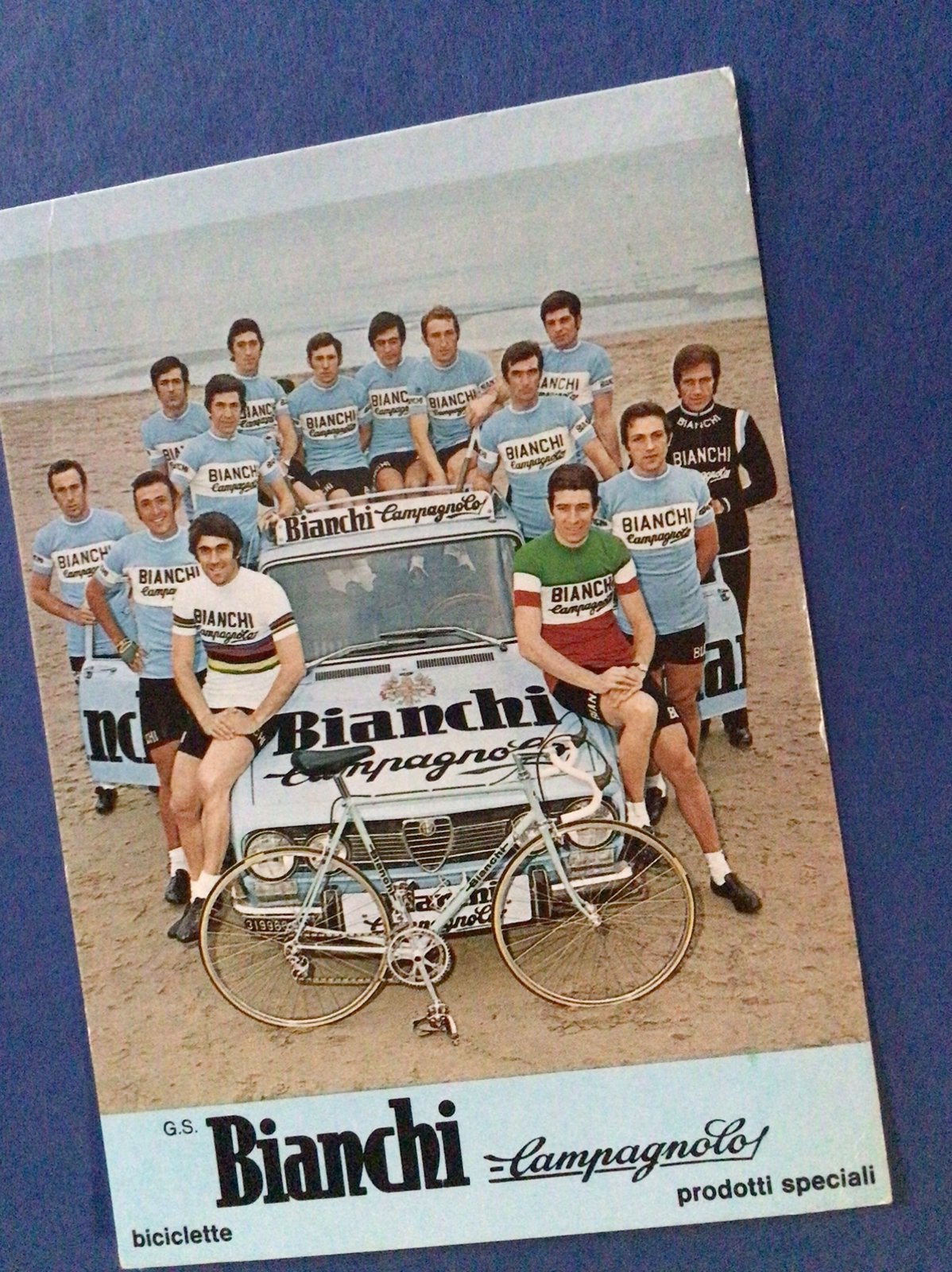 Wielerkaart team bianchi mareno basso felice gimondi, Enlèvement ou Envoi, Comme neuf