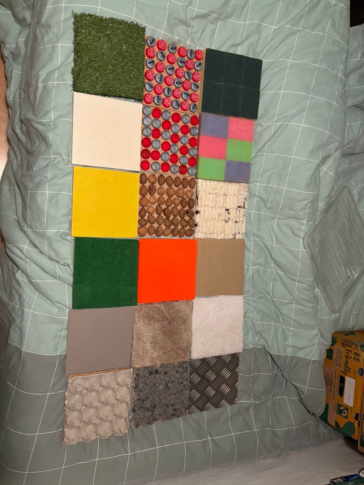 Educatieve sensory tegels op hout voor in een klas, Enlèvement, Comme neuf
