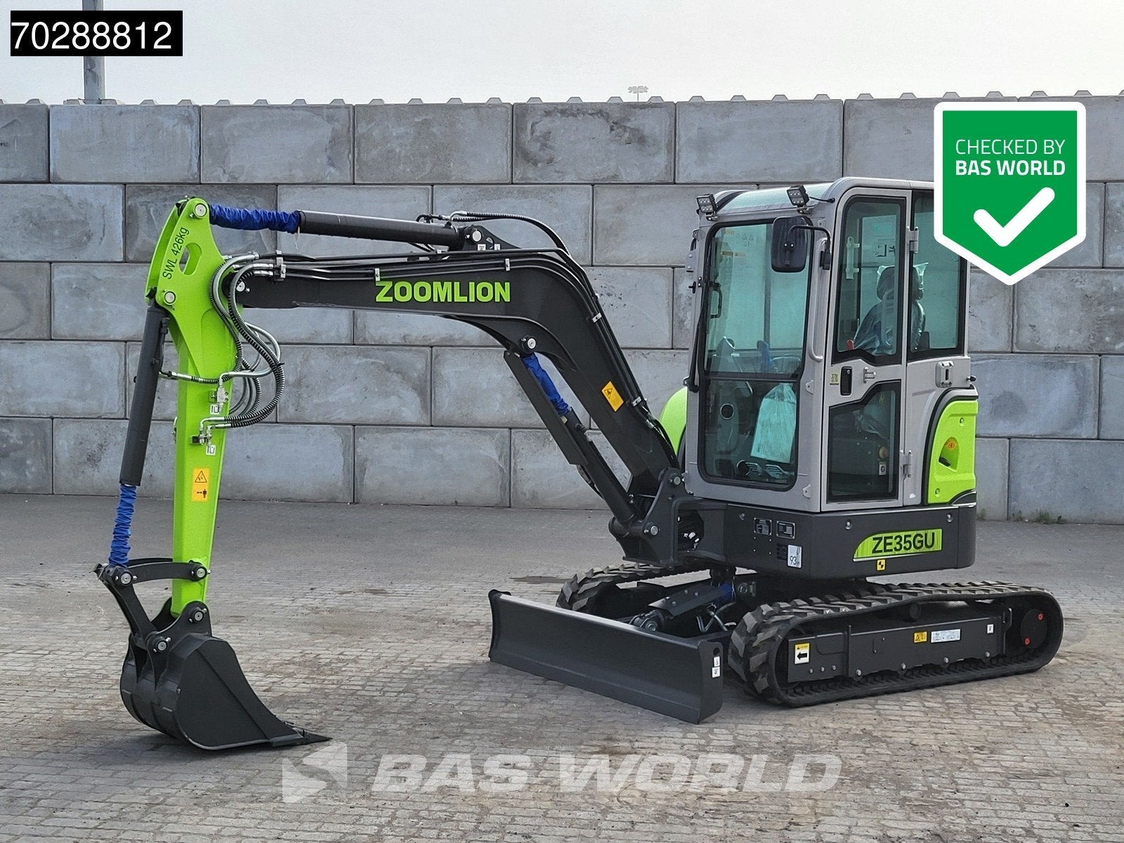 Zoomlion ZE35 GU FACTORY WARRANTY -KUBOTA ENGINE -A/C, Excavatrice