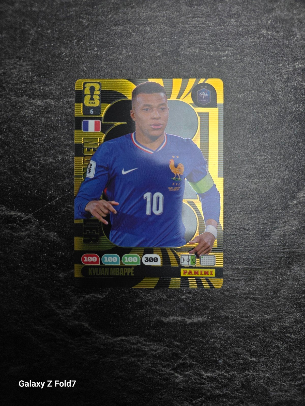 Mbappe gold card panini  nieuwstaat 1ste eigenaar, Ophalen