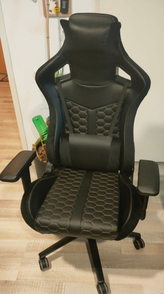 Trust GXT 712 Resto Pro - ergonomische bureau stoel, Ophalen, Zwart, Bureaustoel, Ergonomisch