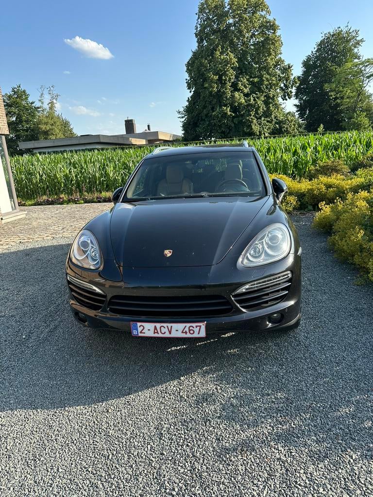 Porsche cayenne 3000 diesel, Auto's, Automaat, Parkeersensor, Zwart, Leder