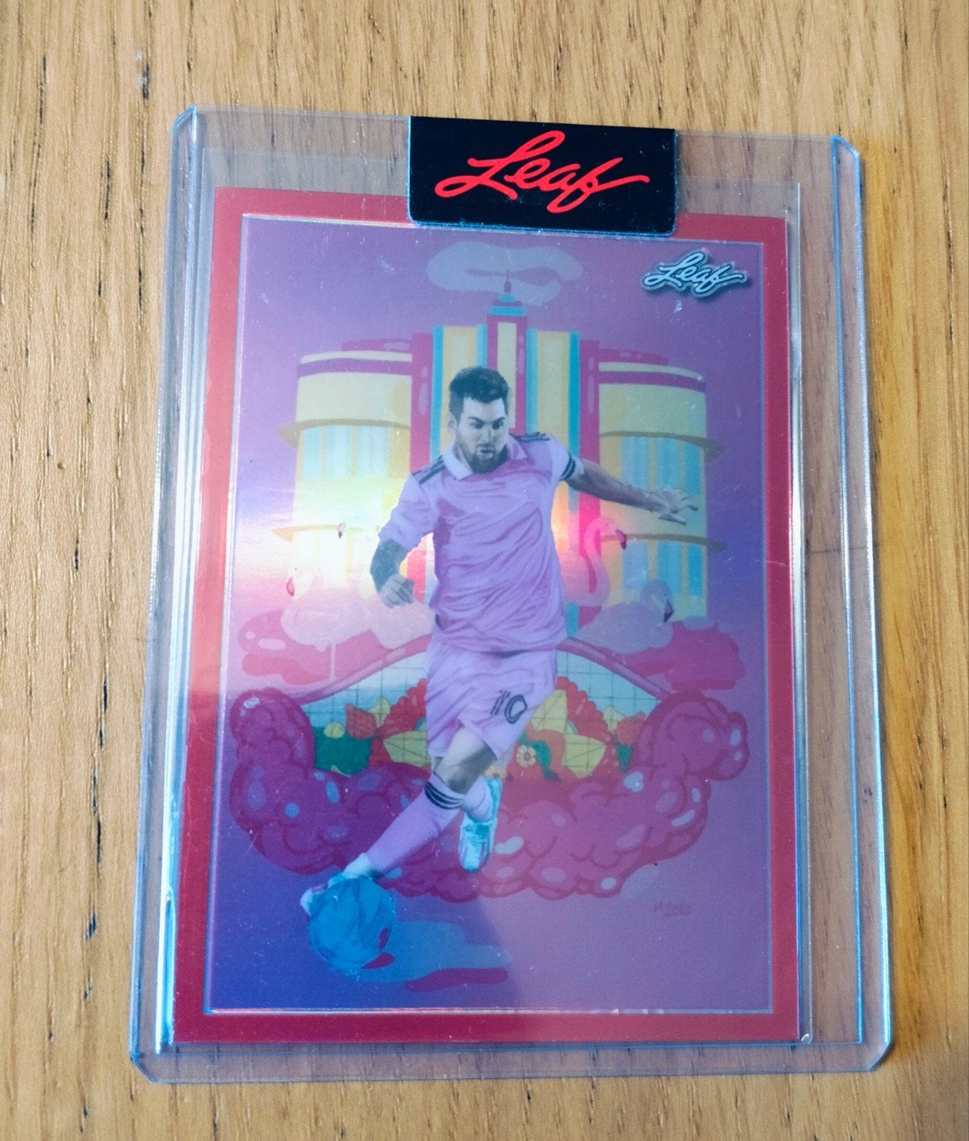 Lionel Messi Leaf pink genummerd 84/199, Ophalen of Verzenden