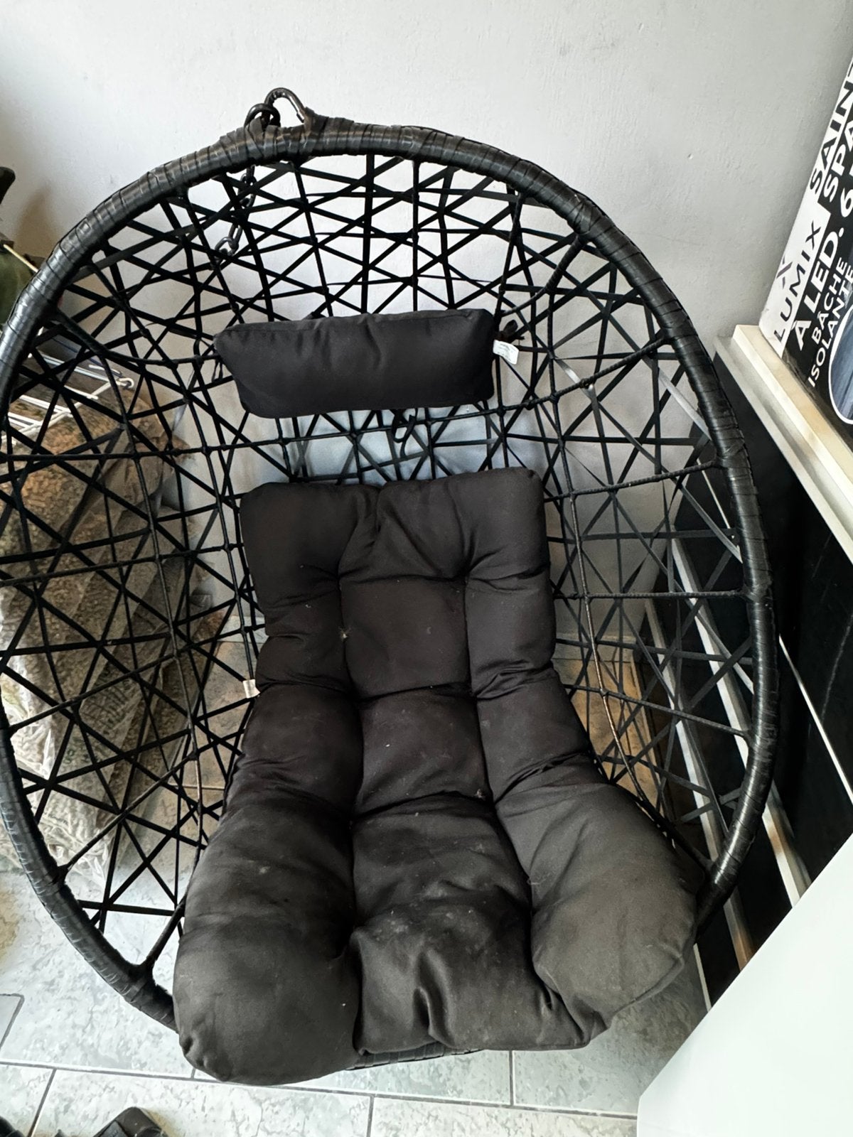Chaise (oeuf) suspendu, Tuin en Terras, Tuinstoelen, Zo goed als nieuw, Ophalen