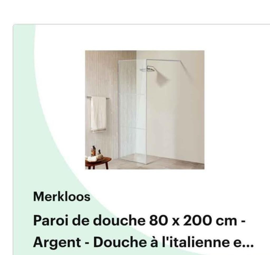 Paroi de douche 80x200, Enlèvement