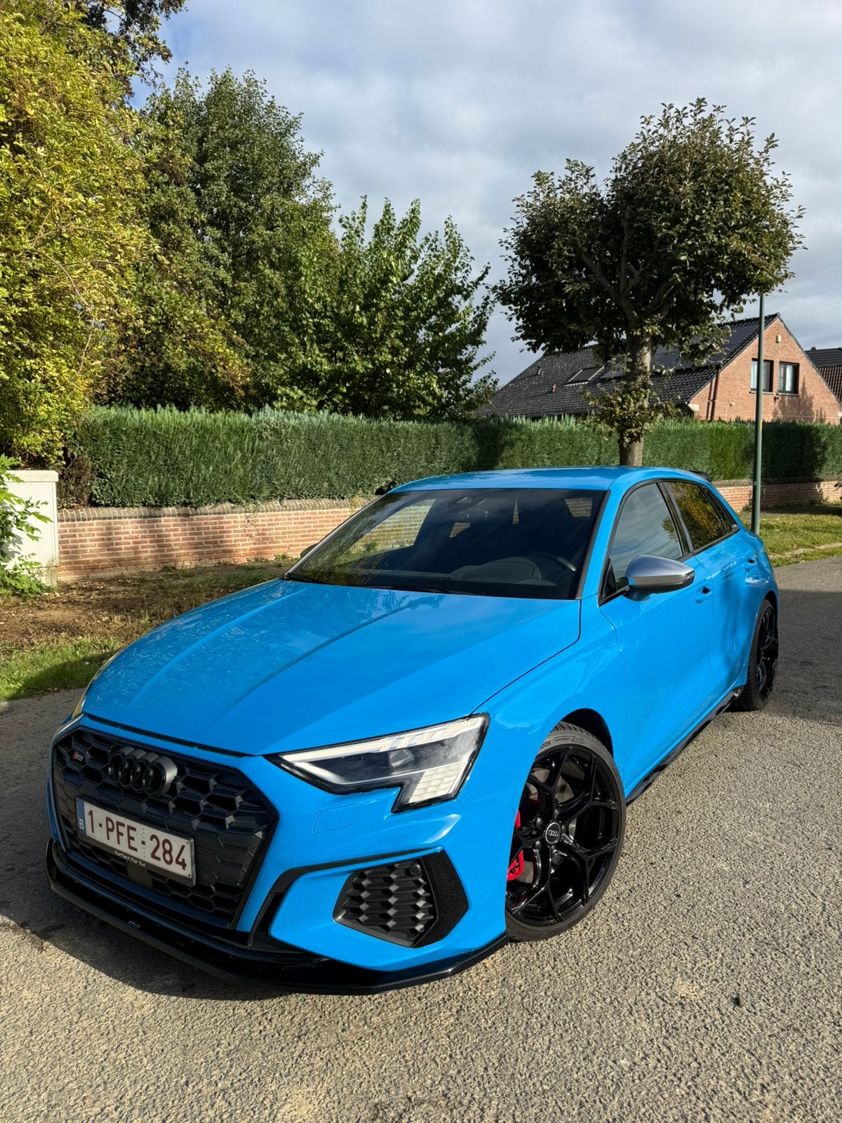 Audi S3 8Y | Turbo Blue | B&O | Maxton | 49.500km | exhaust, Auto's, Automaat, Blauw, Berline, Particulier