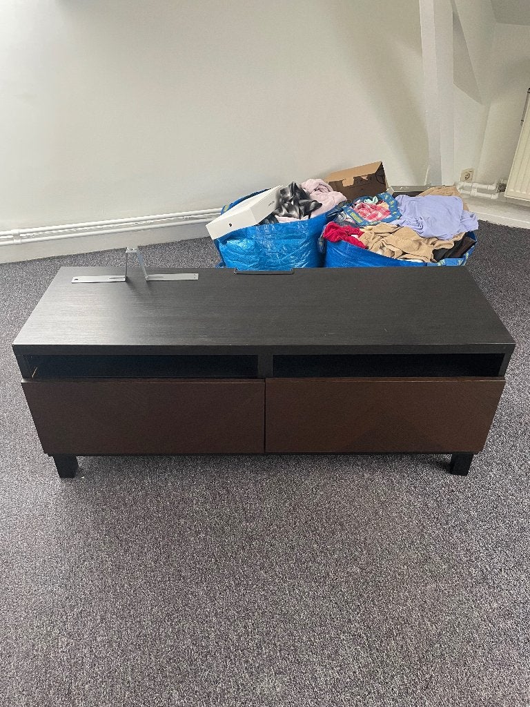 Meuble Banc TV IKEA BESTÅ avec tiroirs, Maison & Meubles, 25 à 50 cm, Moins de 100 cm, Comme neuf, 100 à 150 cm