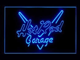 Hot Rod Garage 3D Led reclame decoratie verlichting 2 VOOR, Ophalen of Verzenden, Nieuw, Lichtbak of (neon) lamp