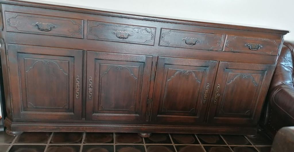 Woon/ eetkamer set dressoirkast, zetels, tafel en 6 stoelen, Ophalen