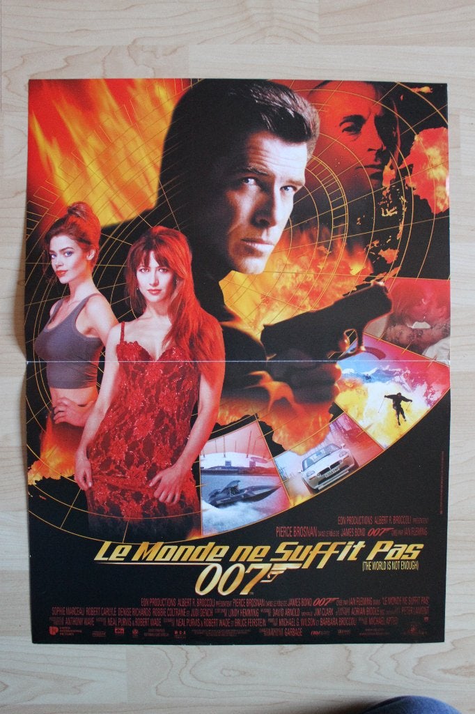 filmaffiche James Bond The World Is Not Enough filmposter, Enlèvement ou Envoi, Rectangulaire vertical, A1 jusqu'à A3, Comme neuf