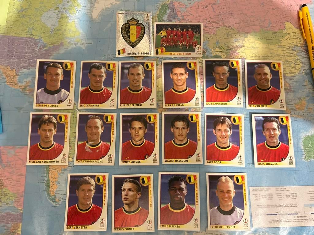 Panini Belgie ‘ Rode duivels WK 2002’, Ophalen of Verzenden, Zo goed als nieuw, Meerdere stickers