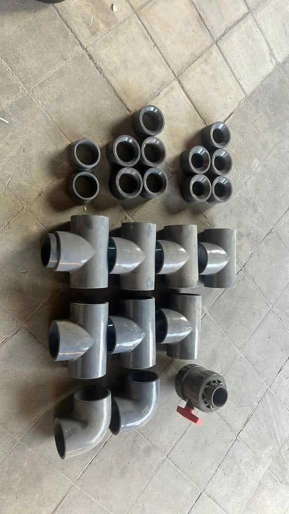 Koppelstukken pvc diameter 125mm, Doe-het-zelf en Bouw, Buizen en Afvoer, Zo goed als nieuw, PVC, Ophalen