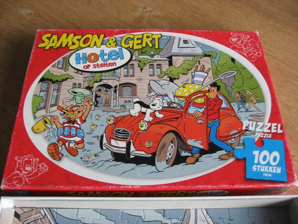 Vintage Samson & Gert Studio 100 puzzel 100 st Hotel op Stel, Verzamelen, Ophalen of Verzenden, Zo goed als nieuw, Overige typen