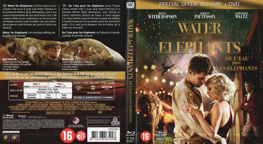 water for elephants (blu-ray) nieuw, Ophalen of Verzenden, Zo goed als nieuw, Drama